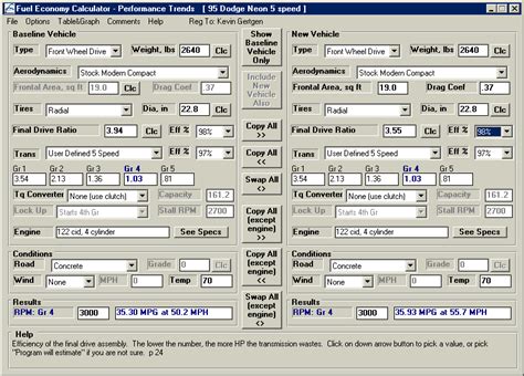 skid steer fuel mileage chart